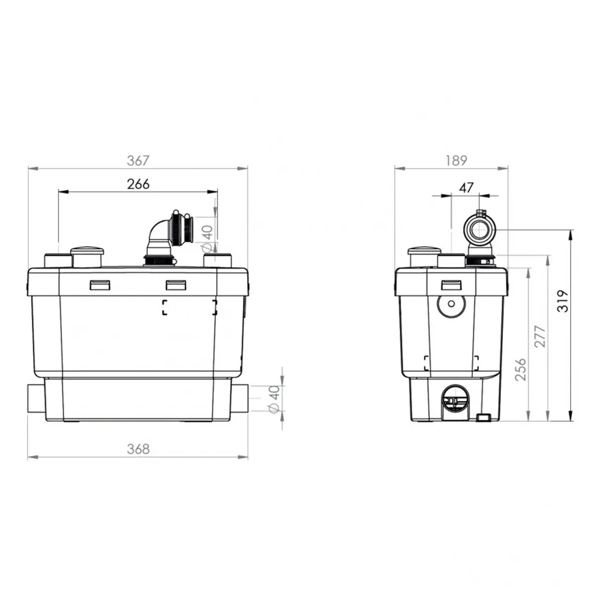 Pompa per acque chiare SFA Sanivite Plus+ - PER LAVABO, LAVATRICE, LAVASTOVIGLIE, LAVELLO - Image 4