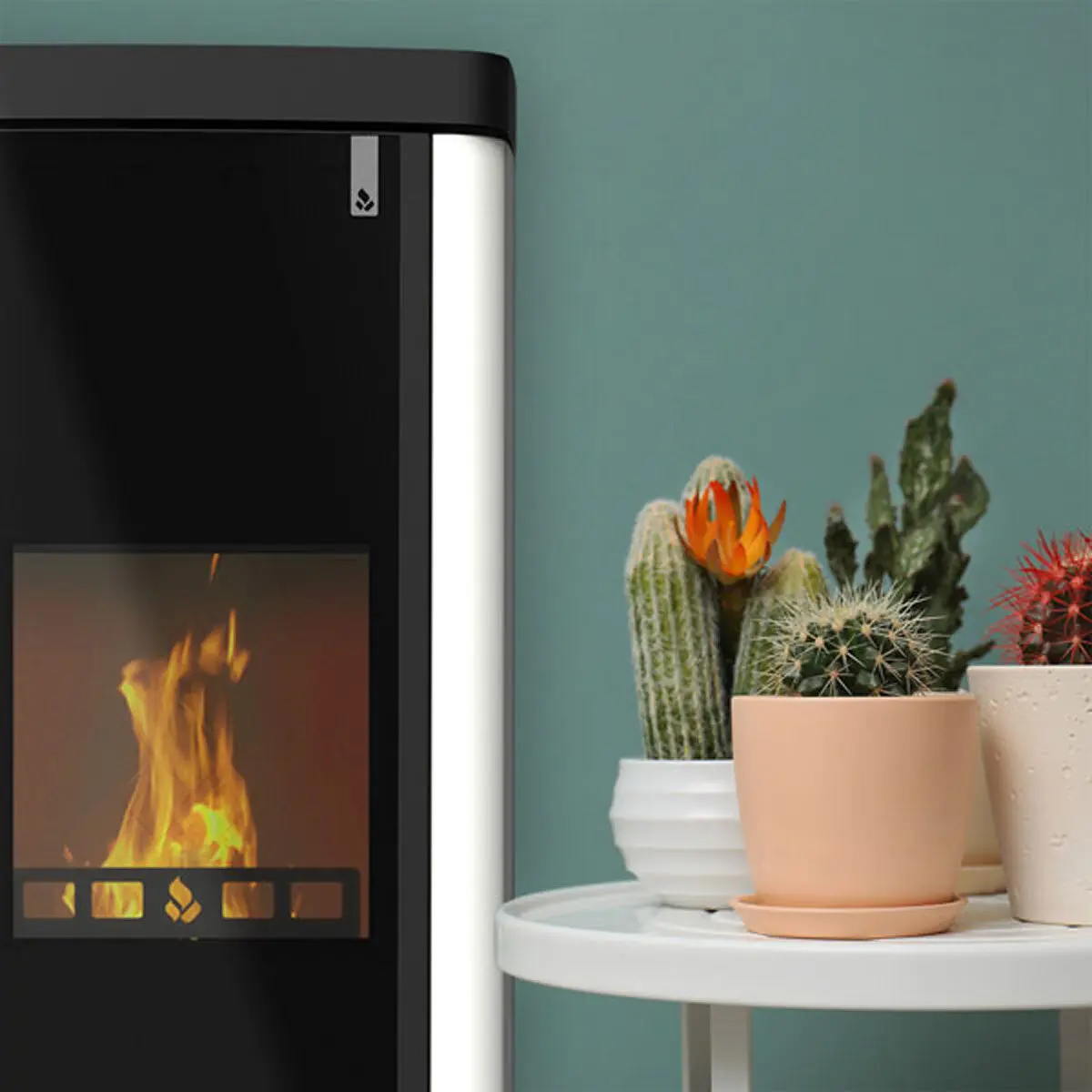 Stufa policombustibile Girolami Soft 26 bianca 24 kW idro + kit acs - Image 3